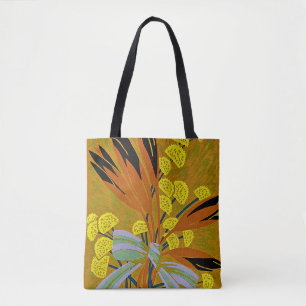Art Deco Design #8 Floral with Bow Tote Bag