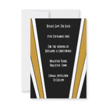 Art Deco Design Black And Gold Wedding