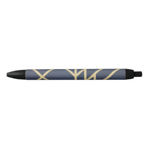 Art Deco design Black Ink Pen