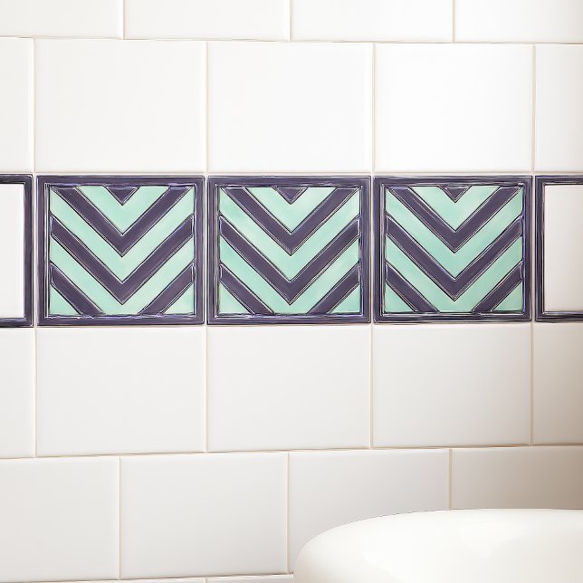 Art Deco Design Ceramic Tile (art deco tile)