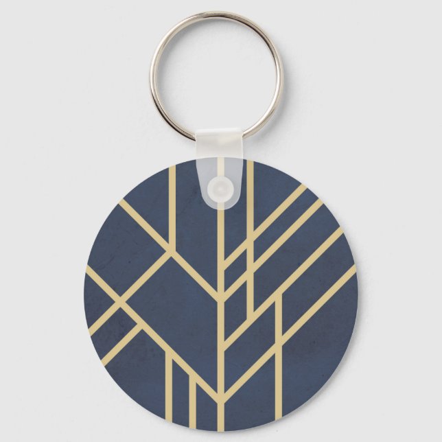 Art Deco design Key Ring (Front)