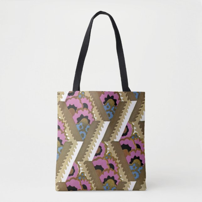 Art Deco Design No. 9 floral pattern Tote Bag (Front)