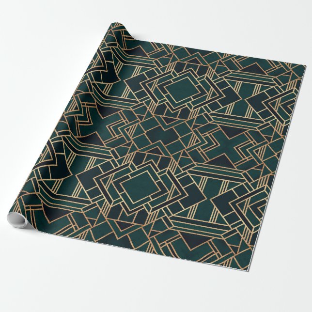 Art Deco Design on Wrapping Paper (Unrolled)