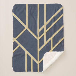 Art Deco design Sherpa Blanket