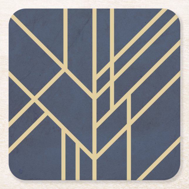 Art Deco design Square Paper Coaster (Front)