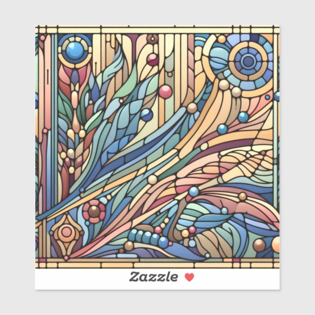 Art Deco Design Vinyl Sticker (Sheet)