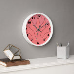 Art Deco Design Wall Clock Pink<br><div class="desc">Wall clock art deco design that you can customise with any text of your choice. Should you require any help with customising then contact us through the link on this page. Art deco clock</div>