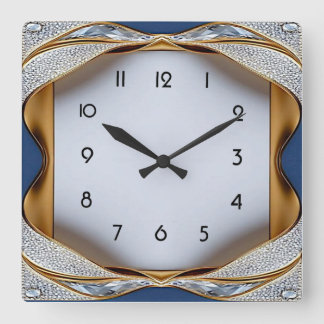 Art Deco Diamond Square Wall Clock