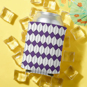 Art Deco Diamonds and Hexagons Can Cooler