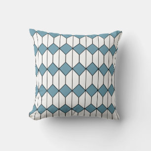 Art Deco Diamonds and Hexagons Cushion