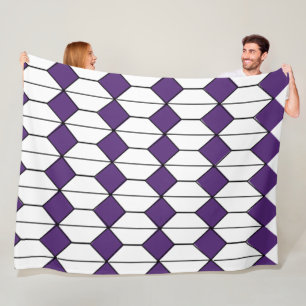 Art Deco Diamonds and Hexagons  Fleece Blanket