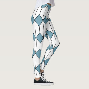 Art Deco Diamonds and Hexagons  Leggings