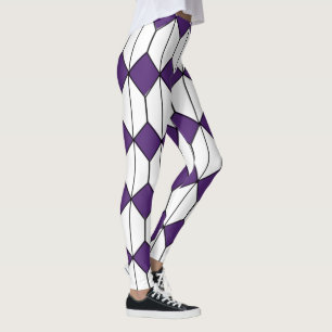 Art Deco Diamonds and Hexagons Leggings