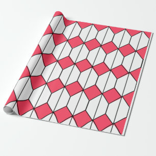 Art Deco Diamonds and Hexagons Wrapping Paper