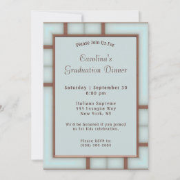Art Deco Dinner Graduation Invitation