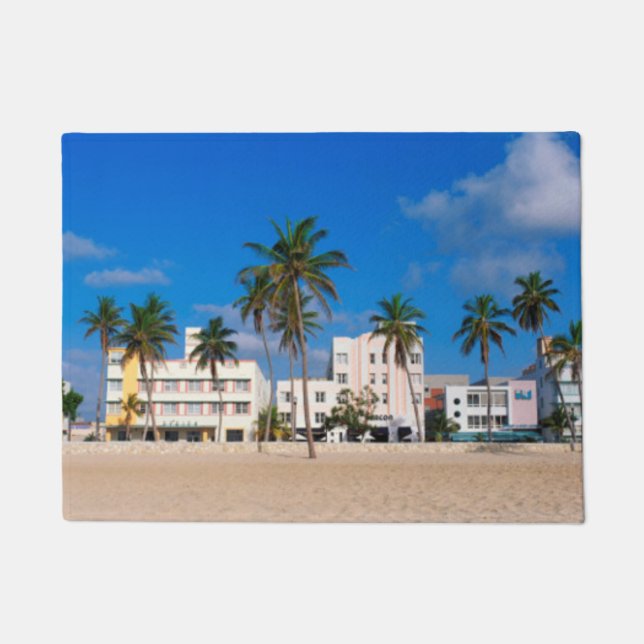 Art Deco District Of South Beach Miami Doormat (Front)