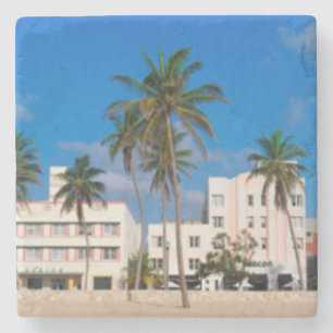 Art Deco District Of South Beach Miami Stone Coaster