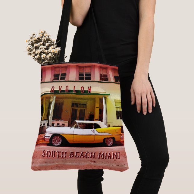 Art Deco District South Beach Miami Tote Bag (Close Up)