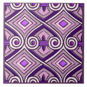 Art Deco Does Persia #9 (Ceramic Tile) Tile
