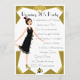 Art  Deco Doll Invitation