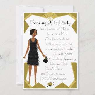 Art Deco Doll Invitation