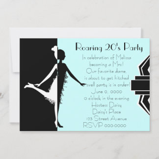 Art Deco Doll Invitation