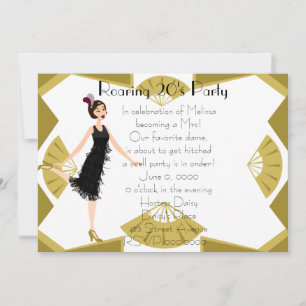 Art  Deco Doll Invitation
