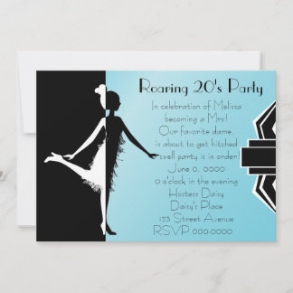Art Deco Doll Invitation