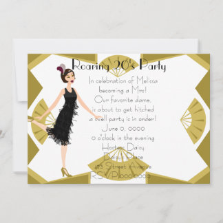 Art Deco Doll Invitation