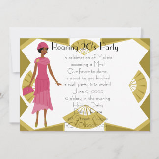 Art Deco Doll Invitation