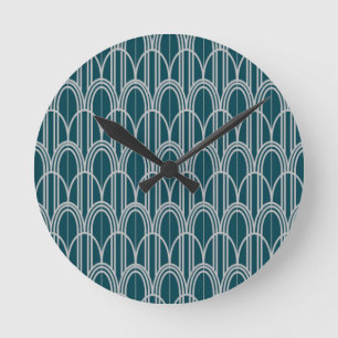 Art Deco Domes  Round Clock
