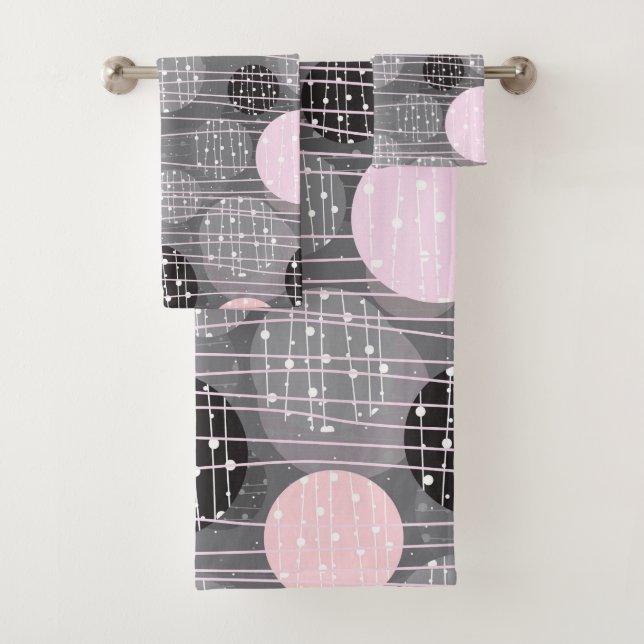 Art Deco Dots Bath Towel Set (Insitu)
