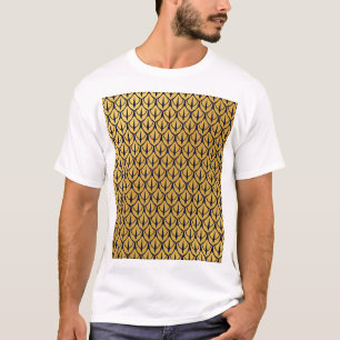 Art Deco Dragon Scales - Blue and Gold Scales T-Shirt
