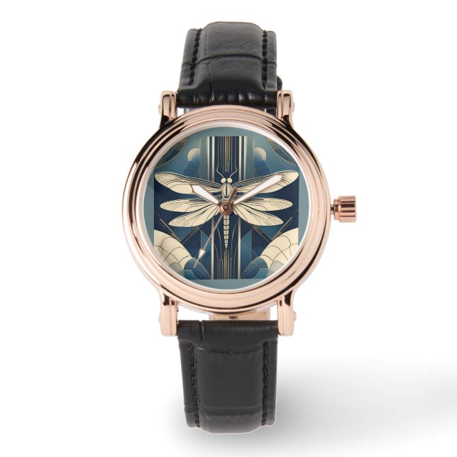 Art Deco Dragonfly eWatch Watch (Front)