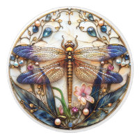 Art Deco Dragonfly Pearls Gems Flowers Elegant