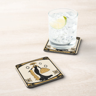 Art Deco drinks coaster