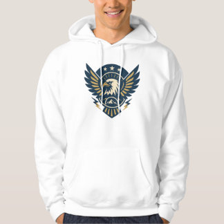 Art-Deco Eagle Emblem — Geometric Crest Hoodie