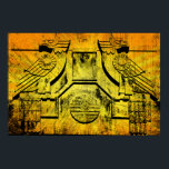 Art Deco Eagle Grunge Stone Sculpture Poster<br><div class="desc">Art Deco Eagle Grunge Stone Sculpture Poster.  Upgrade to a canvas print and/or add a custom frame</div>