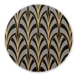 Art Deco Egyptian fan style Ceramic Knob