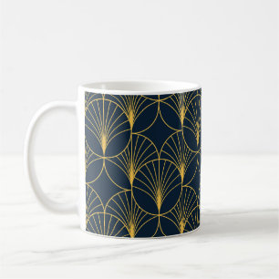 Art Deco Elegance: Fan Motifs Coffee Mug