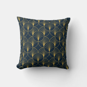 Art Deco Elegance: Fan Motifs Cushion