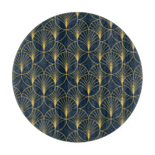 Art Deco Elegance: Fan Motifs Cutting Board