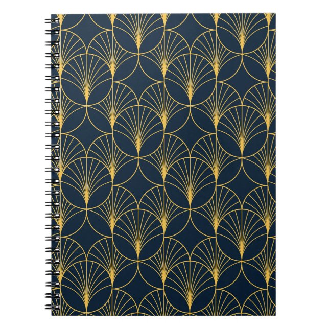 Art Deco Elegance: Fan Motifs Notebook (Front)