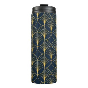 Art Deco Elegance: Fan Motifs Thermal Tumbler