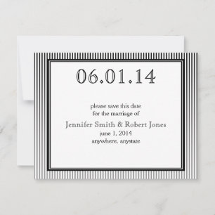 Art Deco Elegant Black and White Save the Date