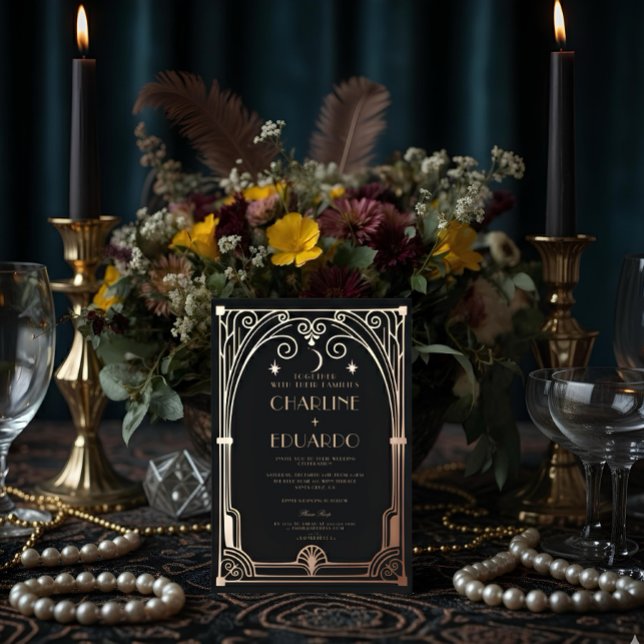 Art Deco Elegant Black Gold 20s Classic Wedding (Creator Uploaded)