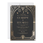 Art Deco Elegant Black Gold 20s Classic Wedding