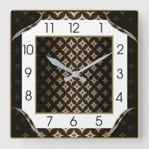 Art Deco Elegant Square Wall Clock