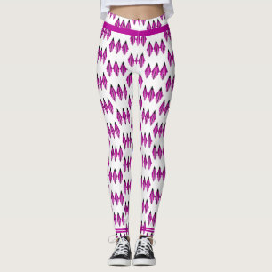 Art deco element in deep pink Leggings