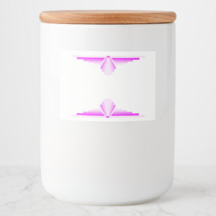 Art deco element in deep pinks food label